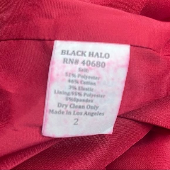 Black Halo Dress Size 2 Reynier Mini NWT Flame Red - Picture 3 of 6